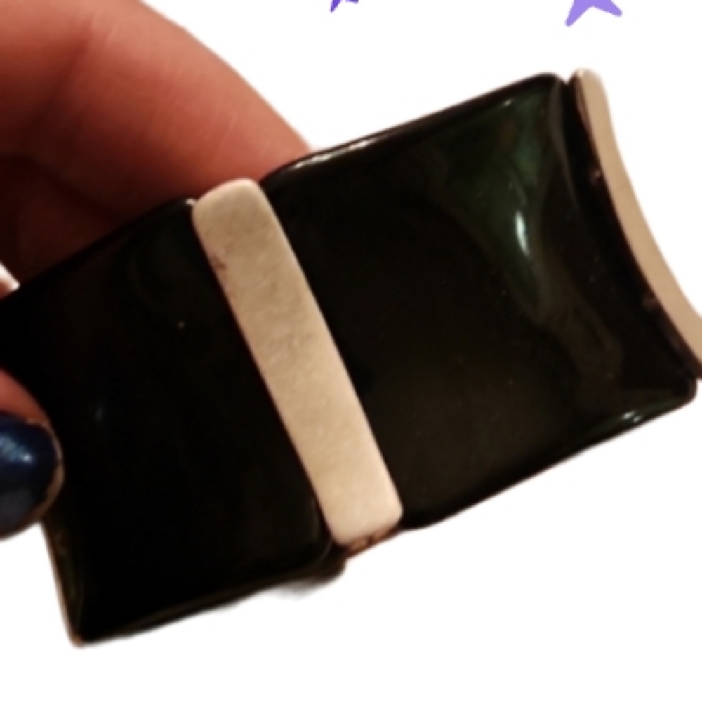 Stretch bracelet. Black and silver. New no tags, vintage